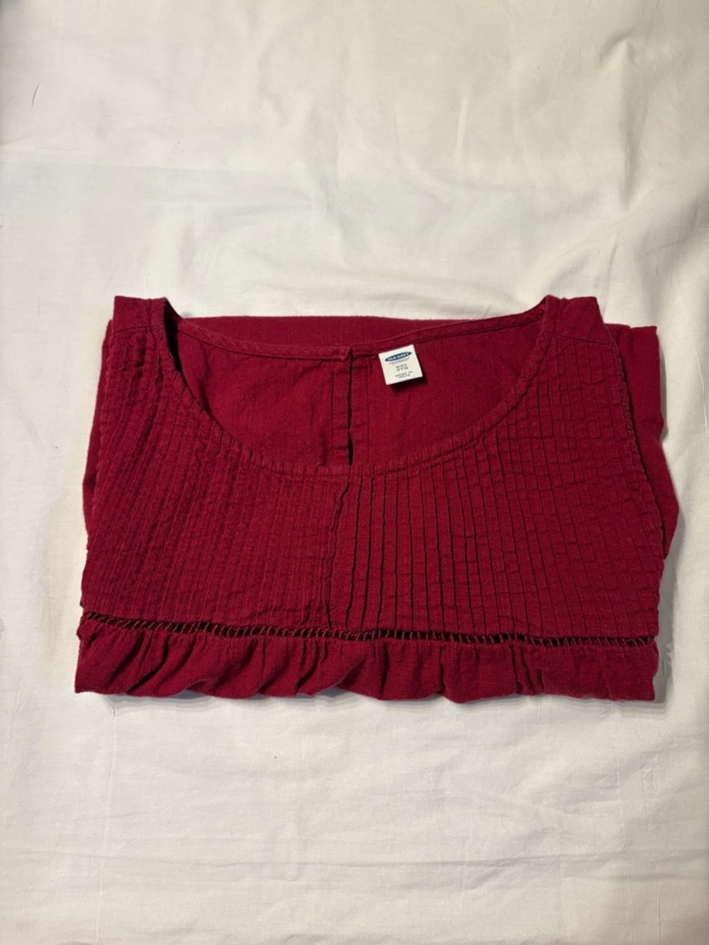 Old Navy Wine Red Sleeveless Babydoll Lagenlook Tank Top SZ XXL 100%Cotton. - Picture 10 of 10